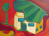 Haus mit Vordach