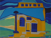 Haus mit Vordach